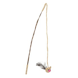 猫じゃらし　ねこ釣り竿〜ブーちゃん〜　鈴入り　ハンドメイド　おもちゃ　猫　フェレット　関東当日便