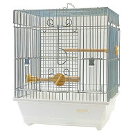 鳥かご　HOEI　101角手のりG　ホワイト　（32×26×38．5cm）　文鳥　小型インコ　フィンチ　関東当日便