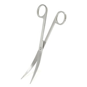 ステンレス ハサミ 16.5cm 艶なし 先曲タイプ 水草 トリミング 剪定 関東当日便