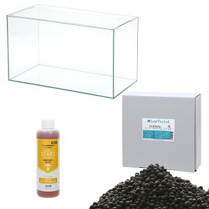 オールガラス60cm水槽+リーフプロソイル ノーマル 8L+カルキ抜き Q10スタート お一人様1点限り 関東当日便