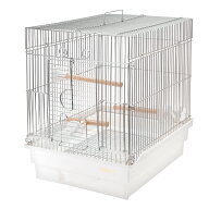 鳥かご　HOEI　21手のりステンレス　ホワイト　（29×36．5×39cm）　セキセイ　小型インコ　フィンチ　…
