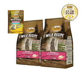 ニュートロ　キャット　ワイルド　レシピ　エイジングケア　チキン　シニア猫用　2kg×2袋　＋　ワイルド　レシピ　パウチ　おまけ付　関東当日便