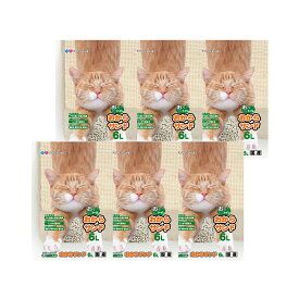 猫砂　プラスラブ　おっ、いいトイレ　おからサンド　6L×6袋　関東当日便