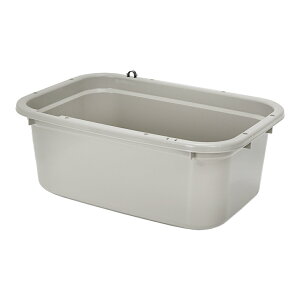 簡易梱包 角型タライ 80型 グレー 水抜栓付(約75.4L) チャームオリジナル お一人様1点限り 関東当日便