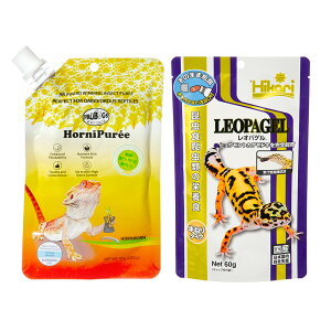 プロバグズピューレ ホーンワーム&ミルワーム 80g+キョーリン レオパゲル 60g 関東当日便