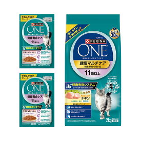 キャットフード　ピュリナワン　猫　キャット　健康マルチケア　11歳以上　チキン　2kg　＋おまけウェット2個　お一人様2点限り　関東当日便