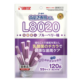 サンライズ　ゴン太の歯磨き専用ガム　SSサイズ　L8020乳酸菌入り　ブルーベリー味　120g　関東当日便