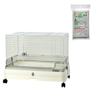 うさぎケージ 三晃商会 イージーホーム ネクスト70 ラビット ホワイト(71×50.5×56cm) ガートパネル付き クリアーケージカバー付 関東当日便