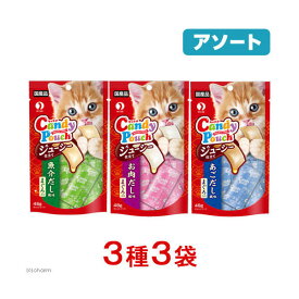 ペットライン　キャネット　キャンディーパウチ　ジューシー仕立て　48g　3種各1袋　猫　おやつ　関東当日便