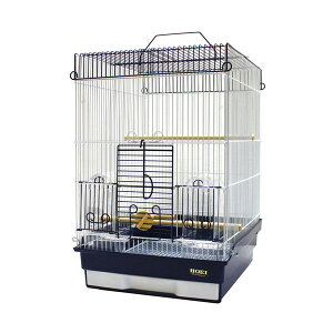 鳥かご HOEI 35手のりPS ホワイトネイビー (37×41.5×54.5cm) セキセイ 小型インコ フィンチ ツートン塗装 関東当日便