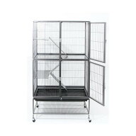 アウトレット品　4階建て大型ケージ　ブラック　組立確認済　ケージ　フェレット　チンチラ　爬虫類　180…