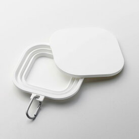 蓋付き折り畳みペットフードボウル　ホワイトS　ヌークス　山崎実業　関東当日便
