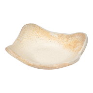 アウトレット品　益子焼　角小皿　還元（1個）　苔玉　受皿　苔玉皿　訳あり