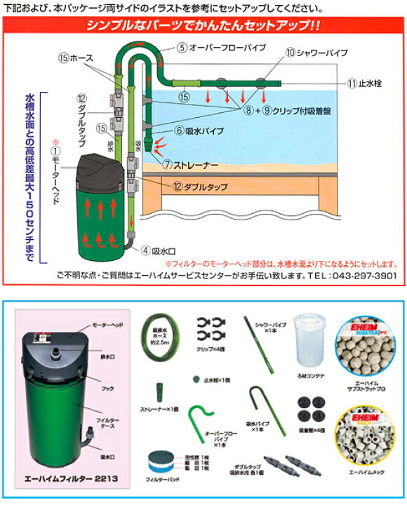 楽天市場】外部フィルター エーハイム クラシックフィルター 2213 