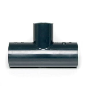 アウトレット品 耐衝撃 塩ビHI継手 異径チーズ 40A×30A (色:黒) 訳あり 関東当日便