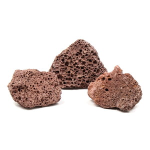 形状お任せ 紅溶岩石 SSサイズ(約5〜8cm) 3個 アクアリウム レイアウト素材 関東当日便