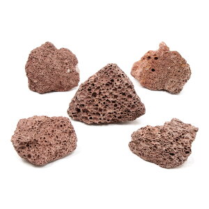 形状お任せ 紅溶岩石 SSサイズ(約5〜8cm) 5個 アクアリウム レイアウト素材 関東当日便