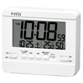 【正規品】SEIKO セイコー クロック NR538W 目覚まし時計 掛置兼用時計 PIXIS ピクシス 温度・湿度表示付