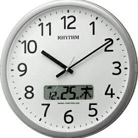 【正規品】リズム RHYTHM 時計 クロック 4FNA01SR19 掛時計 電波時計 プログラムカレンダー01SR