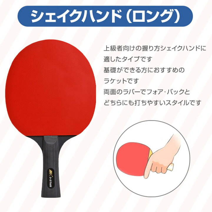 楽天市場】卓球 ラケット ペン 2本セット ボール3個 収納袋 卓球 