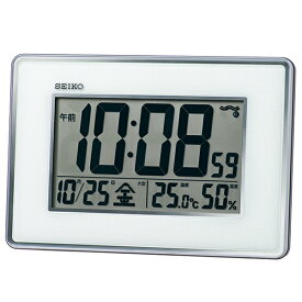 【正規品】SEIKO セイコー クロック SQ443S 電波時計 温湿度計 掛置兼用 デジタル時計