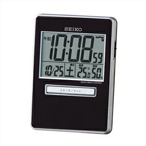【正規品】SEIKO セイコー クロック SQ699K 目覚まし時計 電波時計 トラベラ 温度計 湿度計 携帯