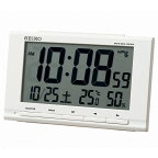 【正規品】SEIKO セイコー クロック SQ789W 温度、湿度表示付 電波置き時計