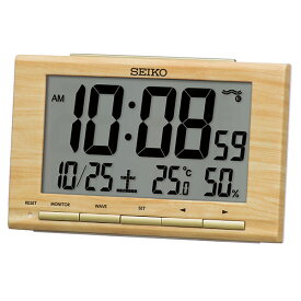 【正規品】SEIKO セイコー クロック SQ799B 電波目覚まし時計 置時計 温湿度計 デジタル