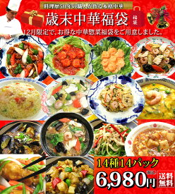 14種14パック「歳末中華福袋」2025 送料無料 お湯ポチャ10分でOK！ 冷凍食品 お歳暮 御歳暮 御年賀 お年賀 おかず お惣菜 詰め合わせ プレゼント おかず お取り寄せグルメ レトルト 食品 食べ物※沖縄1000円、北海道600円・離島別途送料必要