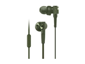 SONY イヤホン 重低音モデル MDR-XB55AP : カナル型 リモコン・マイク付き グリーン MDR-XB55AP G　