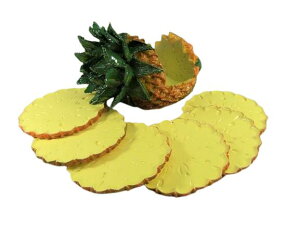 コースター 6客セット 【パイナップル】食器 フルーツ コースター 手作り ハンドメイド 雑貨 アジアン雑貨 インテリア