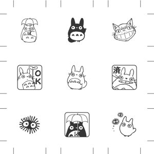 楽天市場 あす楽 となりのトトロ チェックスタンプ スタンプ ジブリ 楽ギフ 包装 知育 英語 教材の ちゃおーね