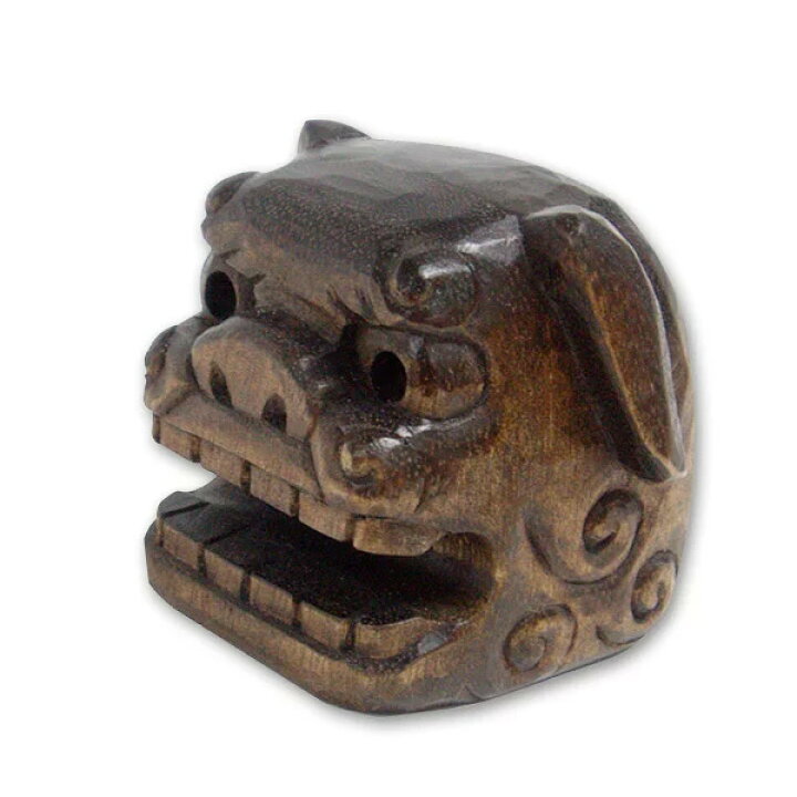 楽天市場】【あす楽】くすの木彫り シーサー頭文鎮【文鎮】【木彫り 