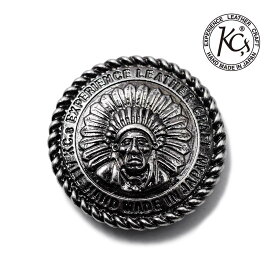 【正規取扱店】KC,s チーフ コンチョ ネイティブアメリカン インディアン 31mm アンチモニー コンチョ ケーシーズ ケイシイズ カスタムパーツ レザーウォレット 専門店【メール便対応】