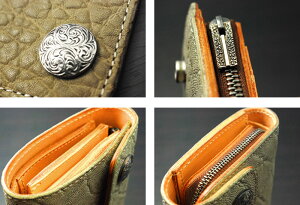 FUNNY/ファニー財布≪オリジナル・ビルフォードグラブ象革エレファントベージュ/タン≫財布/長財布/ミディアムウォレット/ライダースウォレットレザーウォレット【楽ギフ_包装】【送料無料】