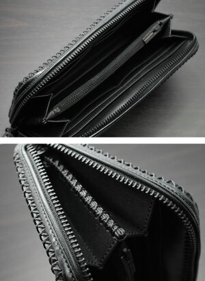 FUNNY/ファニーラウンドファスナー≪チャーリーズウォレット/CHARLIE'SWALLET≫≪コードバン/ブラックパイピング/ブラック≫FUNNY/長財布/本革【レザーウォレット専門店】【送料無料】【売れ筋】【楽ギフ_包装】
