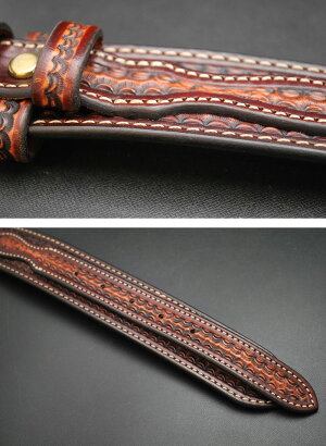 【ファニー】本革ベルト【FUNNY】BELT≪レンジャーベルト/プレスバスケット手染めブラウン≫ロングウォレット長財布ライダースウォレットバイカーズウォレット腰まわり真鍮誕生日ラッピングメンズ【楽ギフ_包装】【送料無料】【smtb-m】