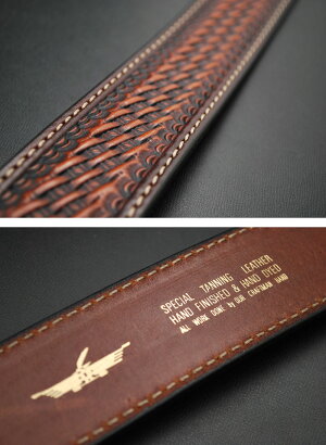【ファニー】本革ベルト【FUNNY】BELT≪レンジャーベルト/プレスバスケット手染めブラウン≫ロングウォレット長財布ライダースウォレットバイカーズウォレット腰まわり真鍮誕生日ラッピングメンズ【楽ギフ_包装】【送料無料】【smtb-m】