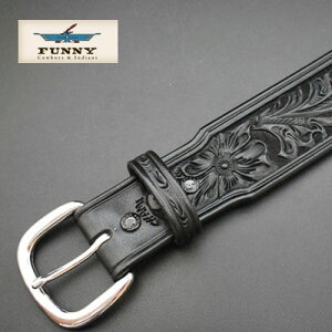 【ファニー】本革ベルト【FUNNY】BELT≪1-3/4インチ・テーパー1-1/2ベルト/クラフトブラック/BLACK≫ロングウォレット長財布ライダースウォレットバイカーズウォレット腰まわり真鍮誕生日ラッピングメンズ【楽ギフ_包装】【送料無料】【smtb-m】