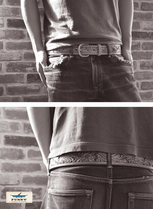 【ファニー】本革ベルト【FUNNY】BELT≪1-3/4インチ・テーパー1-1/2ベルト/クラフトブラック/BLACK≫ロングウォレット長財布ライダースウォレットバイカーズウォレット腰まわり真鍮誕生日ラッピングメンズ【楽ギフ_包装】【送料無料】【smtb-m】