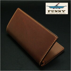 【FUNNY取扱数No.1正規店】FUNNY財布ファニーロングウォレットウォレットJr.コードバンブラウン【送料無料】【日本製本革】メンズ長財布ウォレット