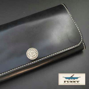 ファニー/FUNNY≪TRIFORDWALLET/トライフォードウォレットコードバン/ブラック≫長財布/ウォレット/日本製/革財布/牛革/本革/革財布/メンズ【レザーウォレット専門店】【送料無料】【楽ギフ_包装】