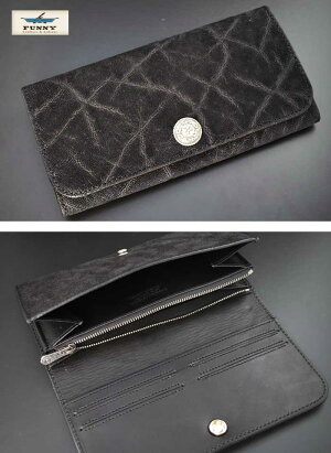ファニー/FUNNY≪TRIFORDWALLET/トライフォードウォレットエレファント/ブラック≫長財布/ウォレット/日本製/革財布/牛革/本革/革財布/メンズ【レザーウォレット専門店】【送料無料】【楽ギフ_包装】