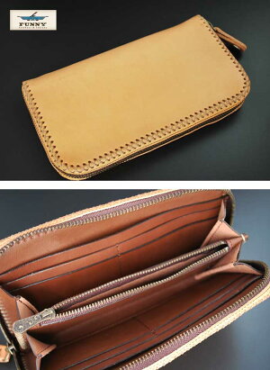 FUNNY/ファニー≪チャーリーズウォレット/CHARLIE'SWALLET≫≪アメリカンブライドルレザー/タン≫FUNNY/長財布/本革【レザーウォレット専門店】【送料無料】【楽ギフ_包装】