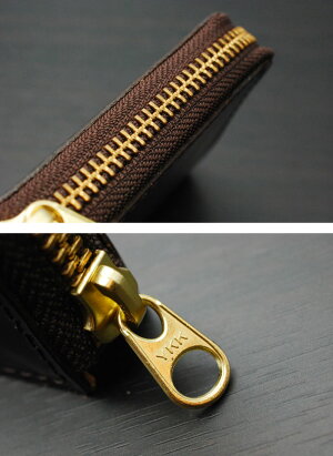 日本製ハンドメイド/LeatherWorksCHAOS/レザーワークス・カオスオリジナル≪英国産皮革使用L字ファスナーコインケースUKブライドルレザーオーストラリアンナッツ/ブラウン≫イングリッシュブライドル/ブルーム//本革/牛革/蜜蝋/ロウ引き/【送料無料】