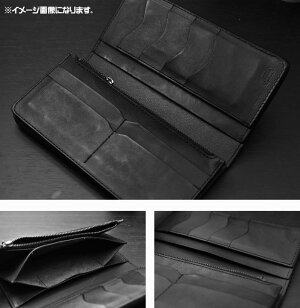 長財布メンズ革財布≪レザーワークスカオスLeatherWorksCHAOSハンドメイドロングウォレットHN壱式UKブライドルレザーブラック≫本革ウォレット日本製【牛革本革【楽ギフ_包装】【送料無料】