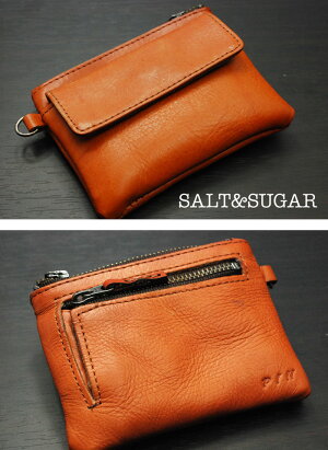 ソルトアンドシュガー財布/≪PI-2864革財布SALT&SUGARウォッシャブルダメージビンテージ加工ミニウォレットコインケースキャメル≫手に収まる便利な小型財布ウォレットメンズ本革/レザーウォレット専門店【楽ギフ_包装】