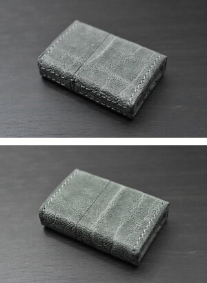ZIPPOジッポーライター≪エレファントレザーグレー象革ジンバブエ産アフリカ象革巻き≫誕生日ラッピング【送料無料】【楽ギフ_包装】