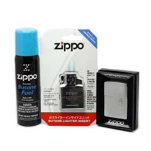 【正規取扱店】【ZIPPOが純正ターボライターに】【あす楽送料無料】ZIPPOライタージッポーガスライターインサイドユニットダブルトーチスターター3点セット#200外側ケースアウターケース純正ブタンガス交換用インサイドユニットターボライターZIPPO