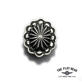 【THE FLAT HEAD 正規取扱店】【Sサイズ 22×25mm 小型コンチョ】フラットヘッド シルバーアクセサリー スタンプコンチョ ウォレット メンズ 財布 鞄 バッグ カスタムパーツ SVC-B スターリング シルバー 925